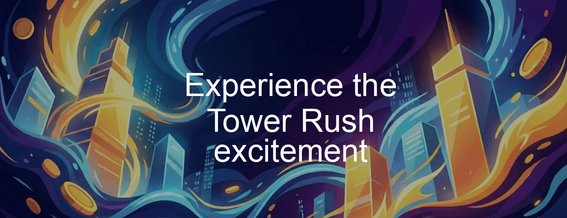Interfejs Tower Rush na ekranie telefonu Interfejs Tower Rush z przyciskiem budowania i rosnącą wieżą